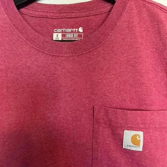 Carhartt Loose Fit T-Shirt in Raspberry Size Small - Picture 2 of 4